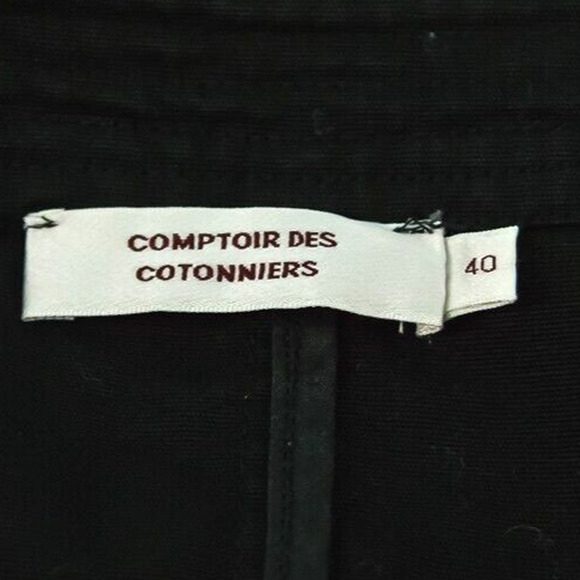 Comptoir Des Cotonniers 40 Size Medium M US Black Military Button Cotton Jacket - Picture 3 of 5